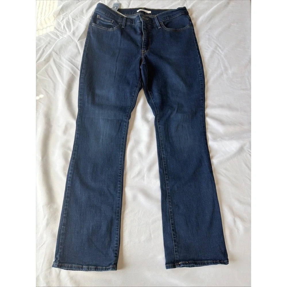 Levi's 315 Shaping Bootcut Women's Jeans Size 32 (Fits US 12) Dark Blue Stretch